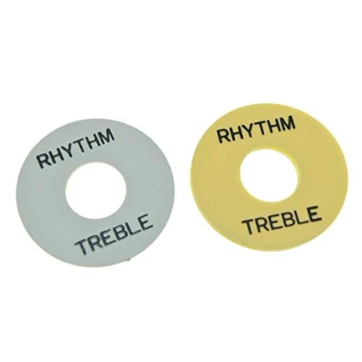Abbildung von kaish weiß und creme LP Gitarre Kippschalter Waschmaschine Rhythm Treble Ring Teller für Les Paul