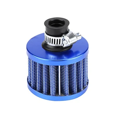 Abbildung von Auto Pilz Luftfilter, 12 mm Universal Luftfilter Luftansaugfilter für Roller Atv Dirt Pit Bike Motorrad Kurbelgehäuse Vent Abdeckung Entlüftung（blau） Interieur &amp; Exterieur Tuning