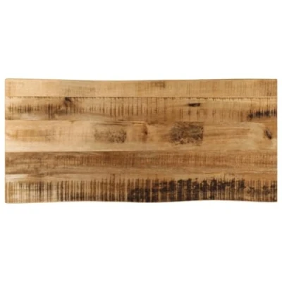Abbildung von vidaXL Tischplatte, Holzplatte für Tisch Esstisch Couchtisch, Massivholzplatte Baumkante, Ersatztischplatte, 90x40x2,5cm Raues Mango Massivholz