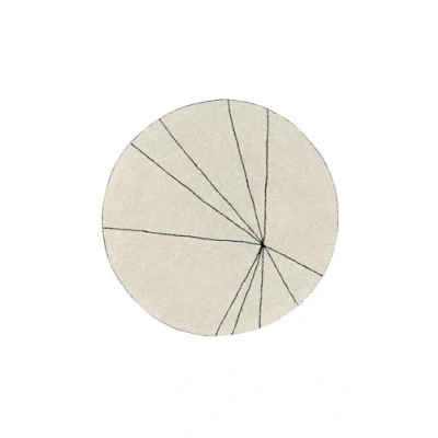 Abbildung von Lorena Canals Waschbarer Teppich Trace Beige Natürliche Baumwolle Schwarz 160x160 cm