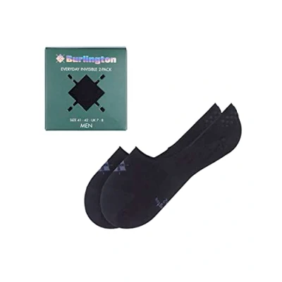 Abbildung von Burlington Herren Füßlinge Everyday 2 Pack Box M IN Baumwolle unsichtbar einfarbig Paar, Schwarz (Black 3000) neu umweltfreundlich, 45 46