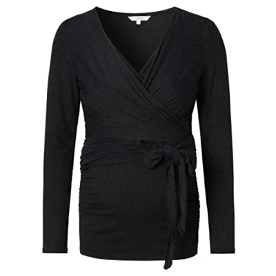 Abbildung von Noppies Damen Top Pisto Nursing Long Sleeve T Shirt, Grey Melange P806, 36 EU