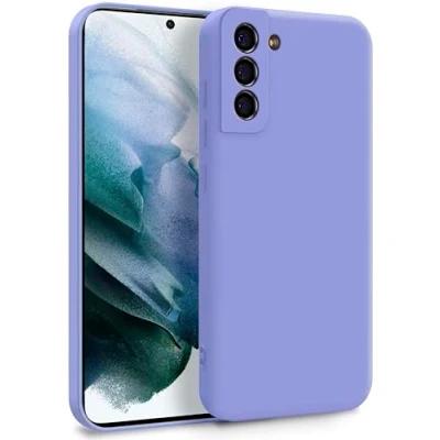 Abbildung von MyGadget Hülle für Samsung Galaxy S21 Zweilagige Handyhülle mit Kameraschutz Cover Innenfutter &amp; Silikon außen Flieder
