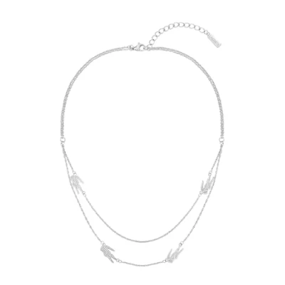Abbildung von Lacoste Crocodile Halskette silvercoloured, Damen, Größe: One Size, Silver coloured