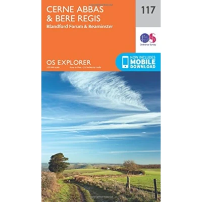 Abbildung von Cerne Abbas and Bere Regis, Blandford Forum Beaminster (OS Explorer Map, Band 117)