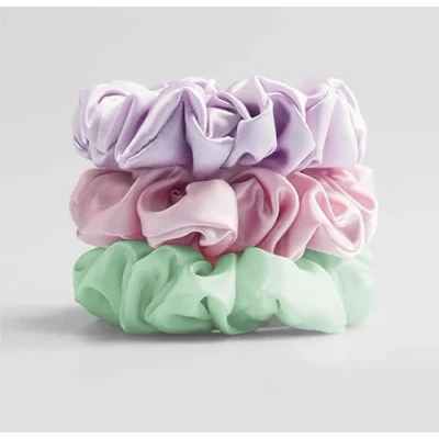 Abbildung von townssilk Silk Skinnie Hair Bobbles 100% reine Maulbeerseide 19 Momme Friendly Luxury Elastic 3 Colour 3pc combinationA
