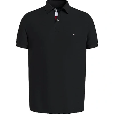 Abbildung von Tommy Hilfiger FLAG Under Placket REG Poloshirt, Herren, Größe: Small, Black