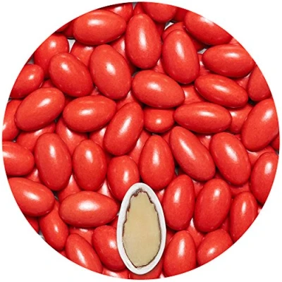 Abbildung von EinsSein® 500g Hochzeitsmandeln Colorato rot Gastgeschenke Hochzeit Zuckermandeln Schokomandeln Bonboniere Bonbons Schokotafeln ohne organzasäckchen Dragees Taufe Taufmandeln 1kg