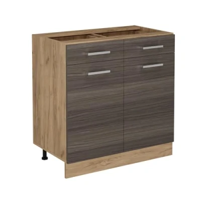 Abbildung von Vicco Küchenunterschrank R Line, Edelgrau, 80 cm ohne Arbeitsplatte