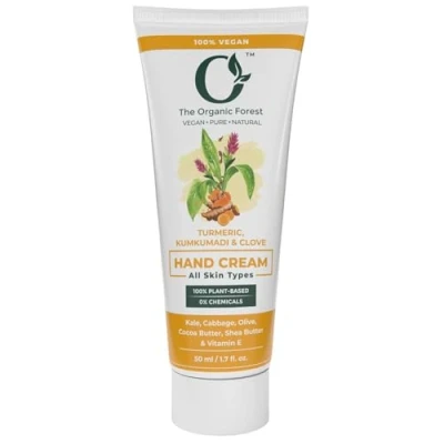 Abbildung von Turmeric &amp; Clove Oil Hand Cream for Dark Spots Brightening Shea Butter, Coconut Vitamin C Dry Hands Skin Lightening Travel Size, Moisturizing Ayurveda Ingredients