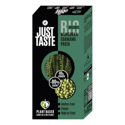 Abbildung von JUST TASTE BIO Mungo Edamame Pasta 41g PROTEIN Nudeln ideal für Sportler Low Carb 250g (6er Pack)