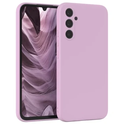 Abbildung von EAZY Case Silikonhülle für Samsung Galaxy A34 Hülle Silikon Violett weich stoßfeste Handyhülle Schutzhülle mit Kameraschutz Dünn Premium Schutz Cover TPU Phone Bumper in Flieder