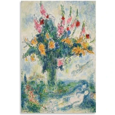 Abbildung von Rikin Liuff Marc Chagall Wandkunst Surrealismus Poster Abstrakte Leinwanddrucke Malerei für Retro Wohnkultur Bild 40x50cm Kein Rahmen