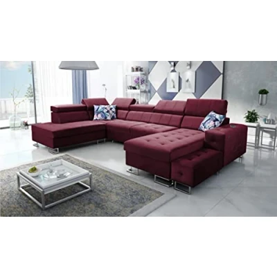 Abbildung von All4All Ecksofa Hugo VI 362x223cm Schlaffunktion Bettkasten U Form Couch Eckcouch Schlafsofa Sofaeck Bett Wohnlandschaft Magic Velvet 2229 Seite Rechts 26