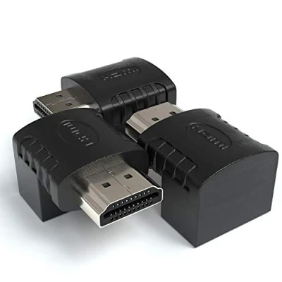 Abbildung von JAMEGA HDMI Winkel Adapter 3er Pack 270 Grad (Rechter Winkel) von A Buchse zu Stecker 19pol Konverter 1080p Full HD 4K Ultra Vergoldete