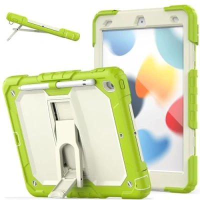 Abbildung von &quot;TECHGEAR „ArmourSHIELD Hülle für Apple iPad 10.2“ 2021/2020/2019 [9./8./7. Generation] Robuste, stoßfeste Ganzkörperhülle mit klappbarem Ständer, Displayschutzfolie und Stifthalter, Arbeitshülle fü