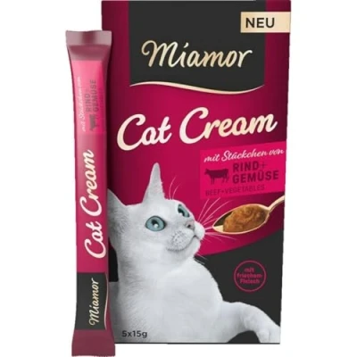 Abbildung von Miamor Creme Katzensnack Rindfleisch Gemüse 5x15g