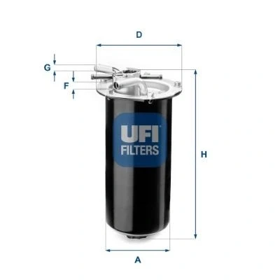 Abbildung von UFI 55.411.01 Kraftstofffilter Filtereinsatz 10