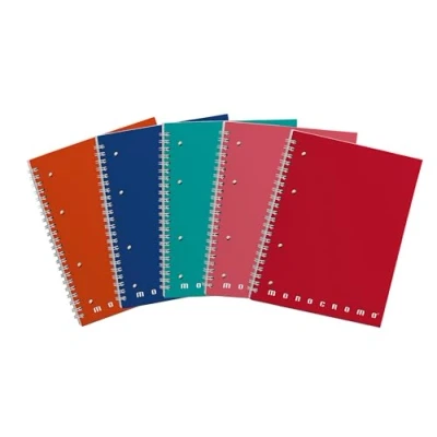 Abbildung von PIGNA 02155595 Notizbuch M A5 mit Löchern und Mikroperforationsspirale, 70 Blatt, 5 Stück