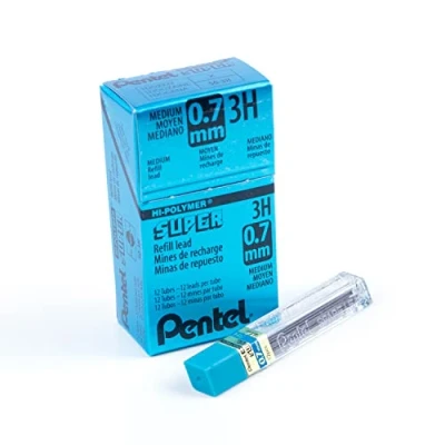 Abbildung von Pentel 50 3HX Set mit 12 Hüllen Minen 0,7 mm 3H für Druckbleistifte