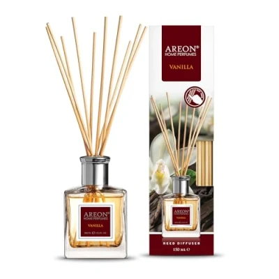 Abbildung von Areon Reed Diffuser/Vanilla / 150 ml 1 Verpackung/Parfüm für zu Hause oder Büro, langdauernde Aroma, Schilfsticksatz Diffuser