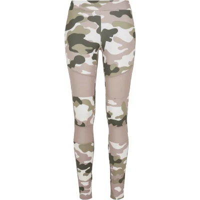 Abbildung von Urban Classics TECH Leggings Hosen, Damen, Größe: 4XL, Duskrose camo
