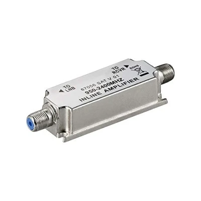 Abbildung von Goobay 67056 SAT Antennenverstärker 950 MHz, 2400 Strecken Nahverstärker zur Anhebung von Signalen, 1 Stück