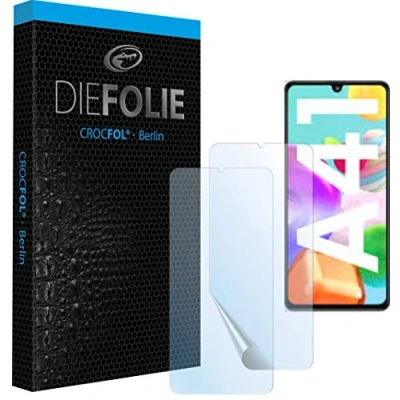 Abbildung von Crocfol Schutzfolie vom Testsieger [2 St.] kompatibel mit Samsung Galaxy A41 selbstheilende Premium 5D Langzeit Panzerfolie (Casefit)