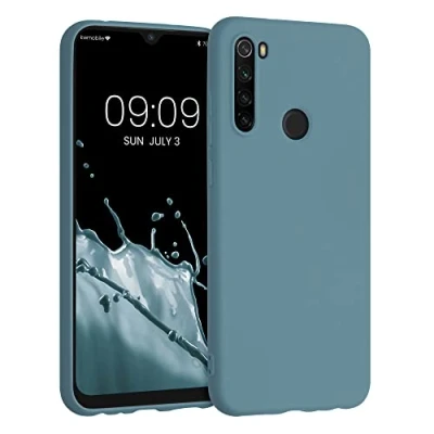 Abbildung von kwmobile Hülle kompatibel mit Xiaomi Redmi Note 8T weiches TPU Silikon Case Cover geeignet für kabelloses Laden Arctic Night