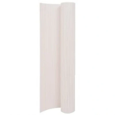 Abbildung von vidaXL Gartenzaun Doppelseitig 90x400 cm Weiß, (1 St)