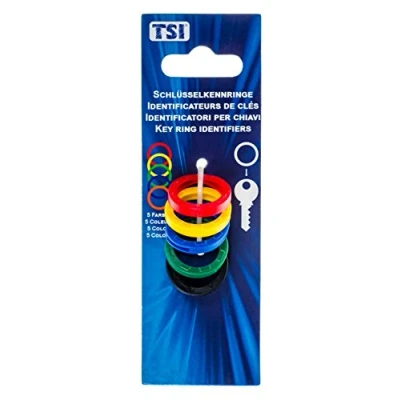 Abbildung von TSI Schreibwaren Schlüsselanhänger 5x Schlüsselkennringe 24mm