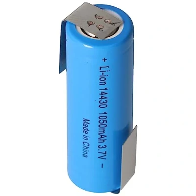 Abbildung von Li ion Akku 14430 mit Lötfahnen Z Form 1050mAh 3,6V 3,7V Lithium Ionen Zelle ohne Schutzelektronik