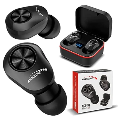 Abbildung von Audiocore AC580 Wireless In Ear Kopfhörer (hören, Voice Assistant, Bluetooth, TWS [True Stereo], integr. Mikrofon, Touch Bedienung, Ladebox)