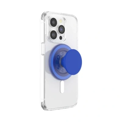 Abbildung von PopSockets: PopGrip Round für MagSafe Inklusive Adapterring Ausziehbarer Sockel und Griff mit einem Austauschbarem Top Smartphones Hüllen Cobalt