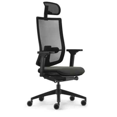 Abbildung von Sedus, se:do PRO Light 2, ergonomischer Bürostuhl, Netzmembran, anthrazit, Lordosenstütze, Nackenstütze, höhenverstellbar