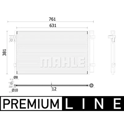 Abbildung von Kondensator, Klimaanlage MAHLE AC 896 000P