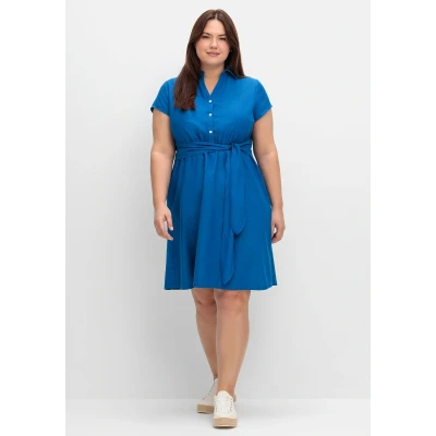 Abbildung von Sheego Blusenkleid, Damen, Größe: 44, Kobalt