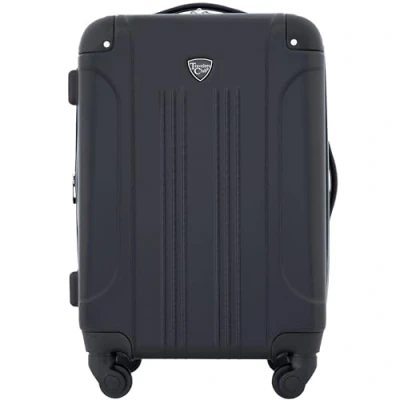 Abbildung von Travelers Club Sky+ Gepäck Set, schwarz, 20&quot; Carry On, Chicago Hartschalen Koffer, erweiterbar