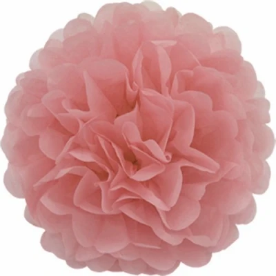 Abbildung von Creativery 1 Papier Pompon 20cm (Altrosa 158) // Pompom Bommel Kugel Seidenpapier Blumen Deko Hängedeko Raumdeko