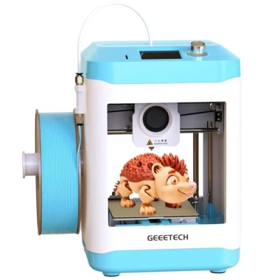 Abbildung von GEEETECH M1 Mini 3D Drucker, Drucker für Anfänger, Doppelantrieb Direktantrieb Extruder 250 mm/s Printer mit Farbbildschirm, DREI Kühlventilatoren, Filamentbrucherkennung
