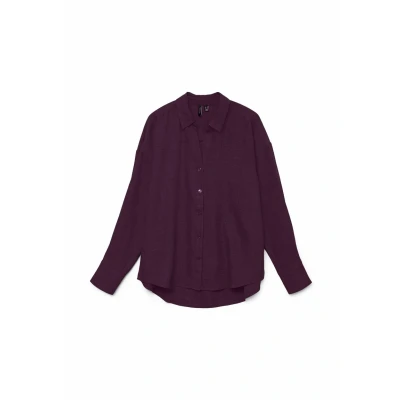 Abbildung von Vero Moda Vmmelaney Hemdbluse, Damen, Größe: Small, Winetasting