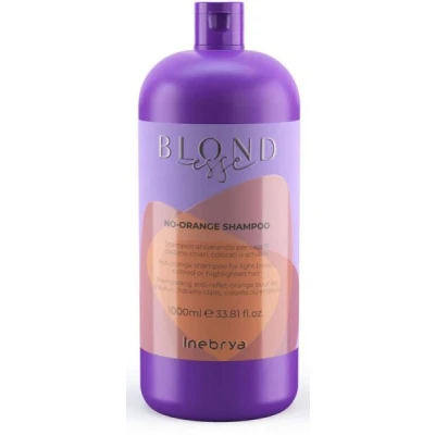 Abbildung von Anti Orangen Shampoo, ideal für alle hellbraunen, gefärbten oder aufgehellten Haare No Orange Blondesse INEBRYA 1.000 ml