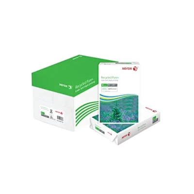 Abbildung von Xerox Recycled Pure+ Papier 003R98756 DIN A4 80 g/m² Kopierpapier für Laserdrucker und Kopierer aus 100% Altpapier 5er Pack mit 2500 Blatt weiß Blauer Engel zertifiziert