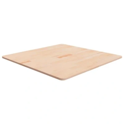 Abbildung von vidaXL Tischplatte Quadratisch Massivholzplatte Eichenplatte Holzplatte Platte Ersatztischplatte 80x80x1,5cm Eichenholz Unbehandelt