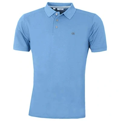 Abbildung von Calvin Klein Herren Campus 3 Knopf Kragen Polo Hemd Sky XXL
