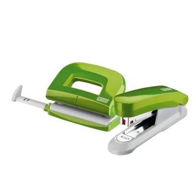 Abbildung von NOVUS Lochstanzer Evolution Twin Set fresh, Locher Tacker Büroset inkl. Heftklammern