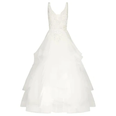 Abbildung von APART langes Hochzeitskleid mit aufwendig besticktem Tüll, Creme, 40