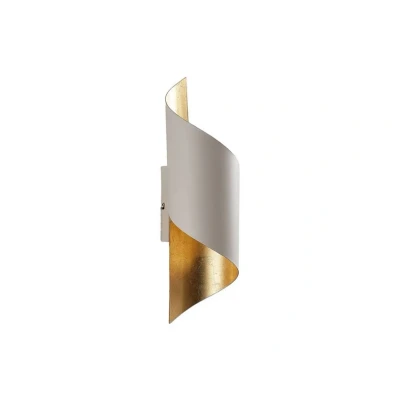 Abbildung von Metallwandleuchte Vanni, eingedreht, weiß gold
