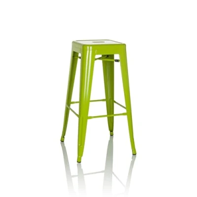 Abbildung von hjh OFFICE Barhocker VANTAGGIO HIGH Metall Grün Retro Hocker im Industry Design, stapelbar, 645080
