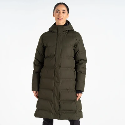 Abbildung von Dare 2b Damen Womens Wander Waterproof Padded Longline Jacket Wattierte Jacke, grün, 32